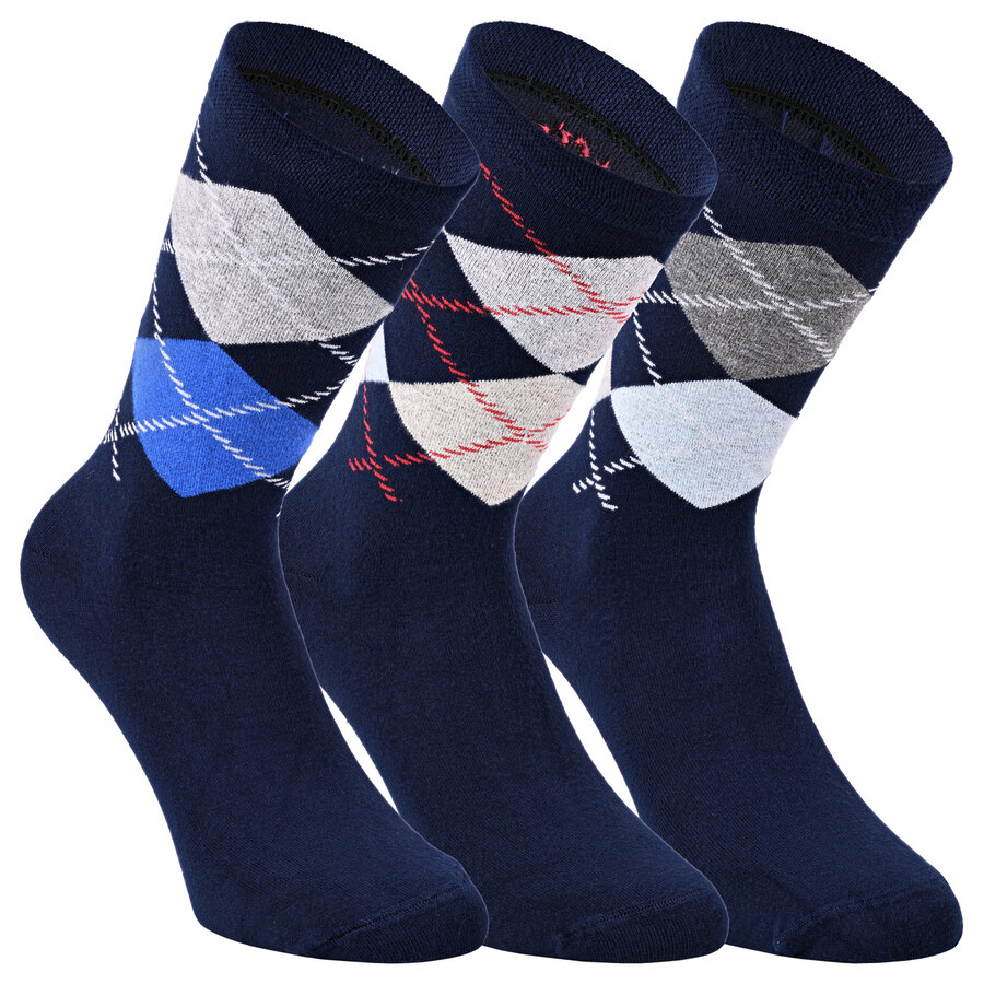 Modal-Holzsocken Apollo navy-mix kariert