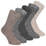 100% Wollsocken mit Alpaka natur-melange-mix - 1