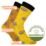 Lustige Motiv-Socken mit Käse fängt man Mäuse - 22
