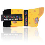 Lustige Motiv-Socken mit Käse fängt man Mäuse - 2