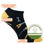 Handwerker Motiv Sneakersocken Werkzeug Baumwolle - 2