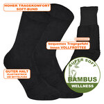 Dicke Bambus Socken schwarz - 2
