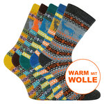Wohlfühl-Hygge Socken mit Wolle Rentier-Motive - 31