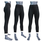 Damen Thermo Leggings dick gefüttert schwarz - 1