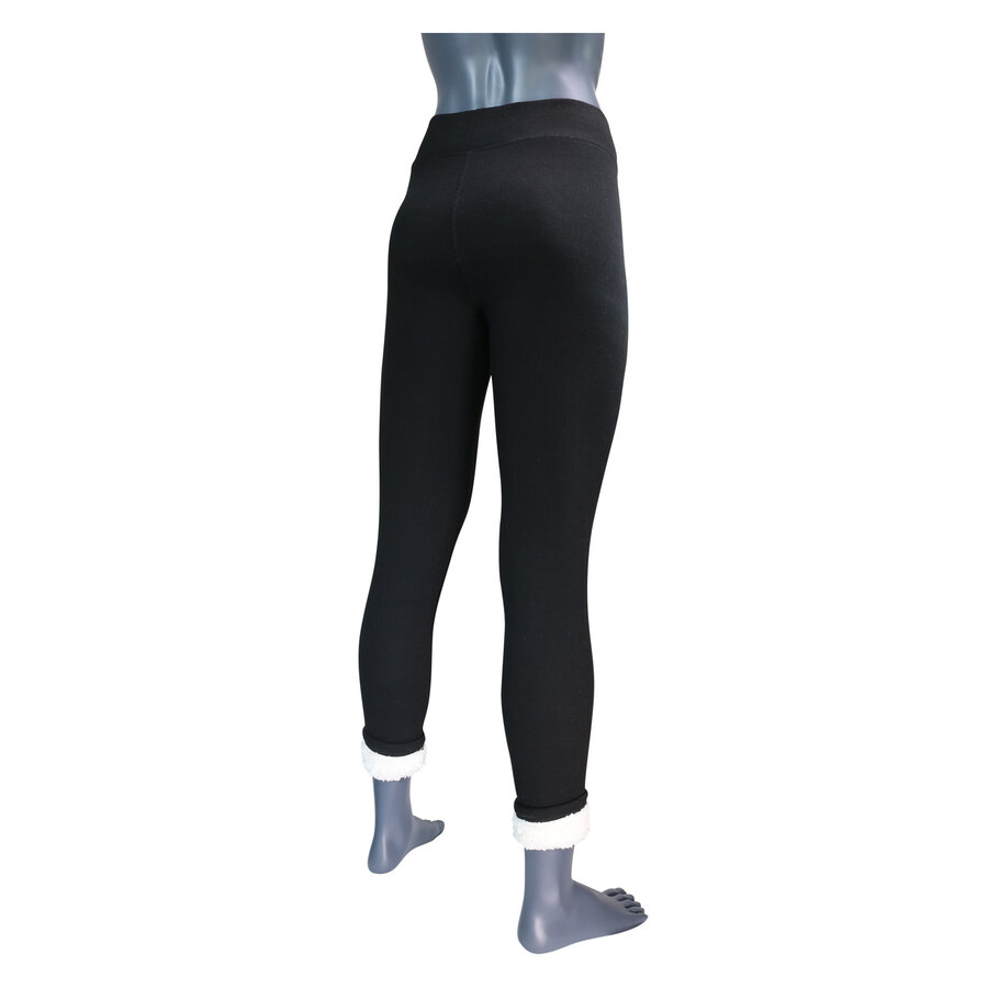 Damen Thermo Leggings dick gefüttert schwarz - 8