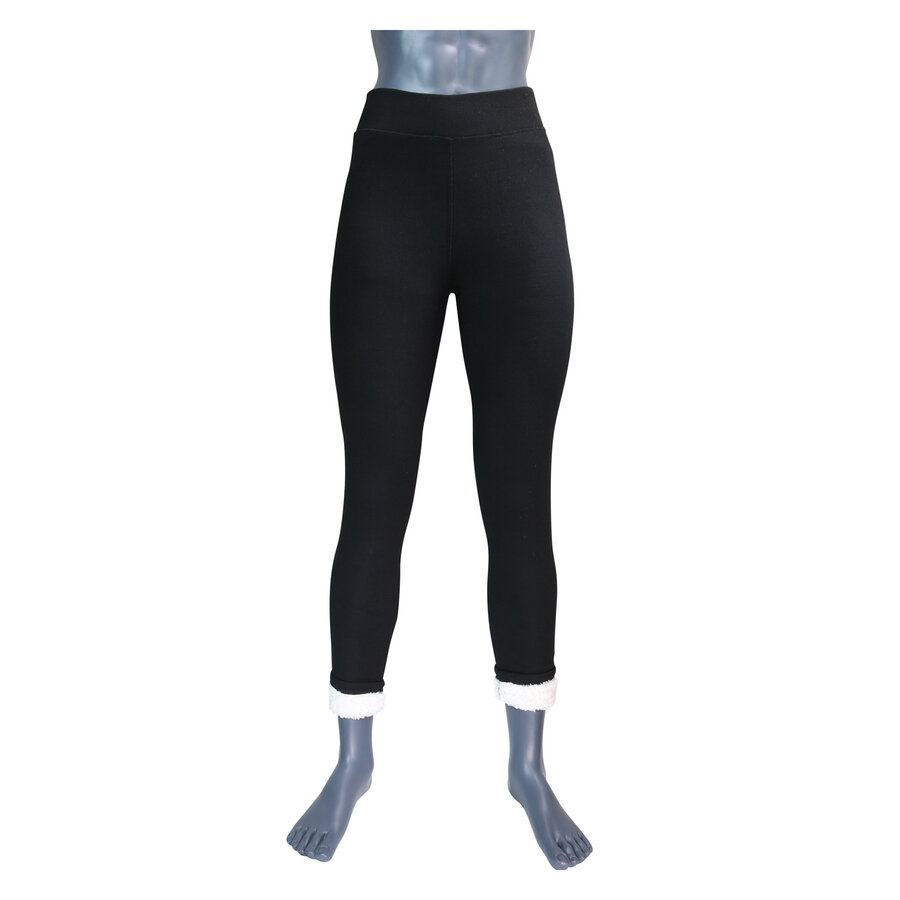 Damen Thermo Leggings dick gefüttert schwarz - 4
