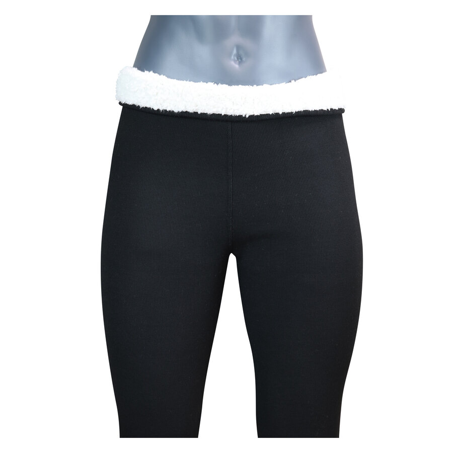 Damen Thermo Leggings dick gefüttert schwarz - 5