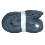 Dicke Plüsch-Kuscheldecke grau-weiß - 4