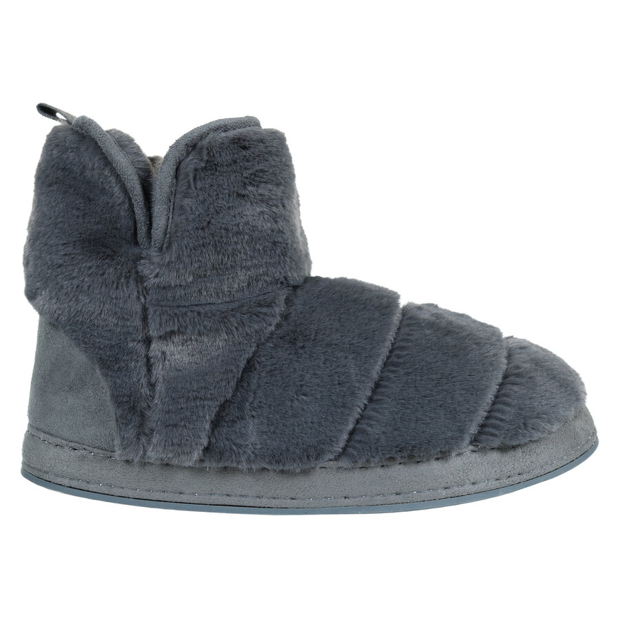 Damen Hausschuhe mit Gummisohle Apollo anthrazit - 2