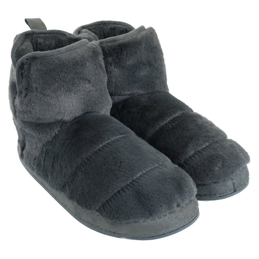 Damen Hausschuhe mit Gummisohle Apollo anthrazit - 7