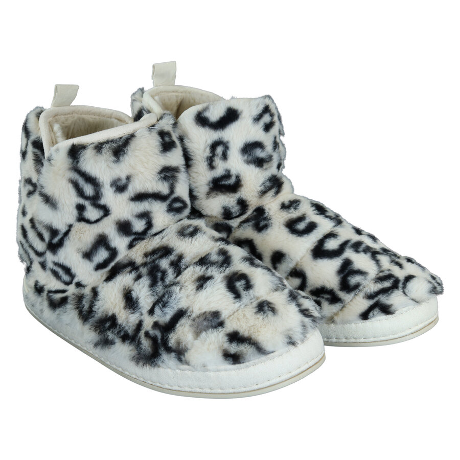 Damen Hausschuhe mit Gummisohle Apollo beige Fellimitat - 4
