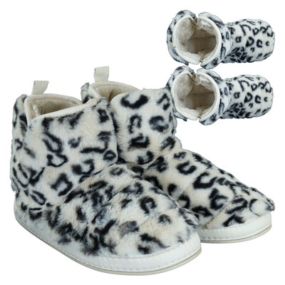 Damen Hausschuhe mit Gummisohle Apollo beige Fellimitat
