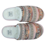 Damen Hausschuhe Puschen Pantoffeln Apollo Folklore-Muster rosa-bunt - 7