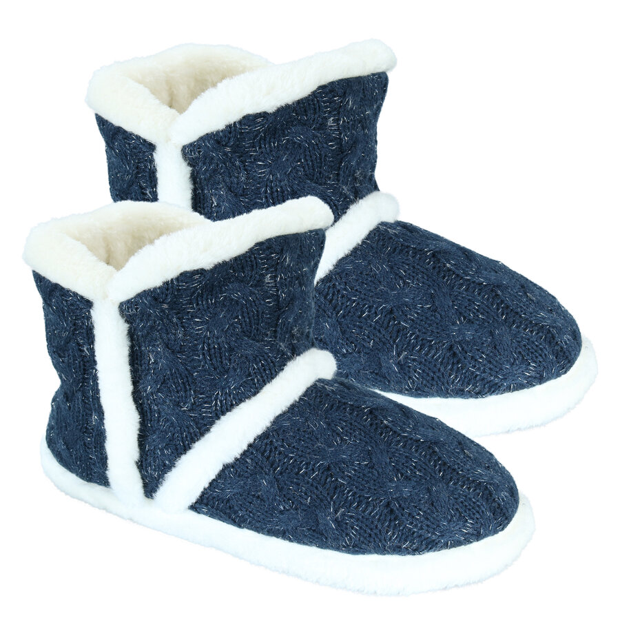 Damen Hausschuhe stabile Sohle Apollo blau