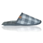 Hausschuhe Puschen Pantoffeln Apollo kariert grau - 3