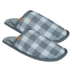 Hausschuhe Puschen Pantoffeln Apollo kariert grau - 6