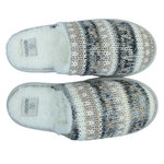 Damen Hausschuhe Puschen Pantoffeln Apollo Folklore-Muster grau - 4