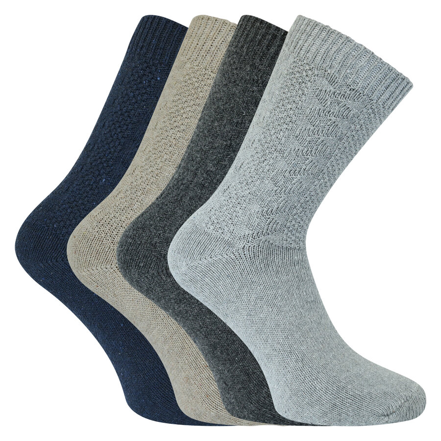 Herrensocken grobgestrickt mit Wolle Apollo color-mix