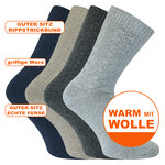 Herrensocken grobgestrickt mit Wolle Apollo color-mix - 2