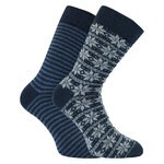 Herrensocken mit Wolle Apollo Folklore color-mix - 15