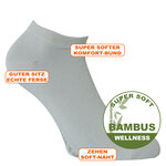 Bambus Sneakersocken ohne Gummidruck camano weiß - 2