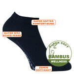 Bambus Sneakersocken ohne Gummidruck camano navy marine-blau - 2