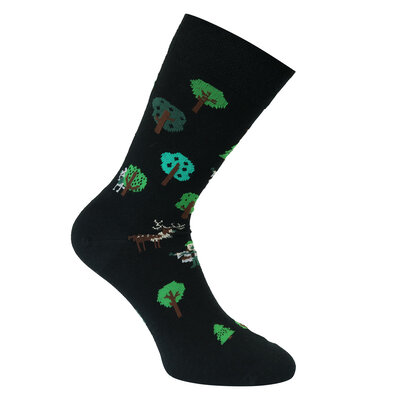 Wald Jagd Motiv Socken Baumwolle