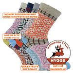 Wohlfühl-Hygge-Socken Baumwolle Folklore Design - 2