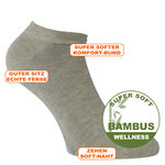 Bambus Sneakersocken ohne Gummidruck camano natur-melange - 2
