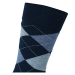 Herrensocken Argyle Karo Muster Camano ohne Gummidruck blau-mix - 16