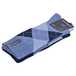 Herrensocken Argyle Karo Muster Camano ohne Gummidruck blau-mix - 3