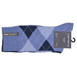 Herrensocken Argyle Karo Muster Camano ohne Gummidruck blau-mix - 2