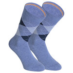 Herrensocken Argyle Karo Muster Camano ohne Gummidruck blau-mix - 7