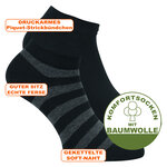 Gestreifte Sneakersocken ohne Gummidruck Camano schwarz - 2