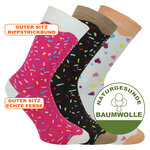 Donuts-Socken in Geschenkverpackung bunt - 11