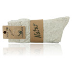 Leinensocken ohne Gummidruck beige-melange - 7