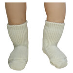 100% Wolle Babysocken von Nordpol wollweiß - 5
