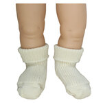 100% Wolle Babysocken von Nordpol wollweiß - 1