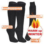 Thermo Kniestrümpfe Eskimo mit Wolle ohne Gummidruck - 2