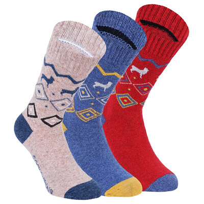 Alpaka Wolle Socken Südamerika-Muster bunt
