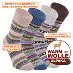 Dicke Alpaka-Wolle-Socken Hygge Scandinavien Style - 2
