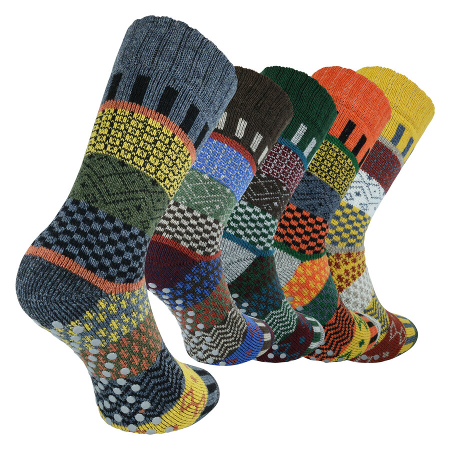 Thermo-Wolle ABS-Socken Antirutsch-Noppen Hygge-Style