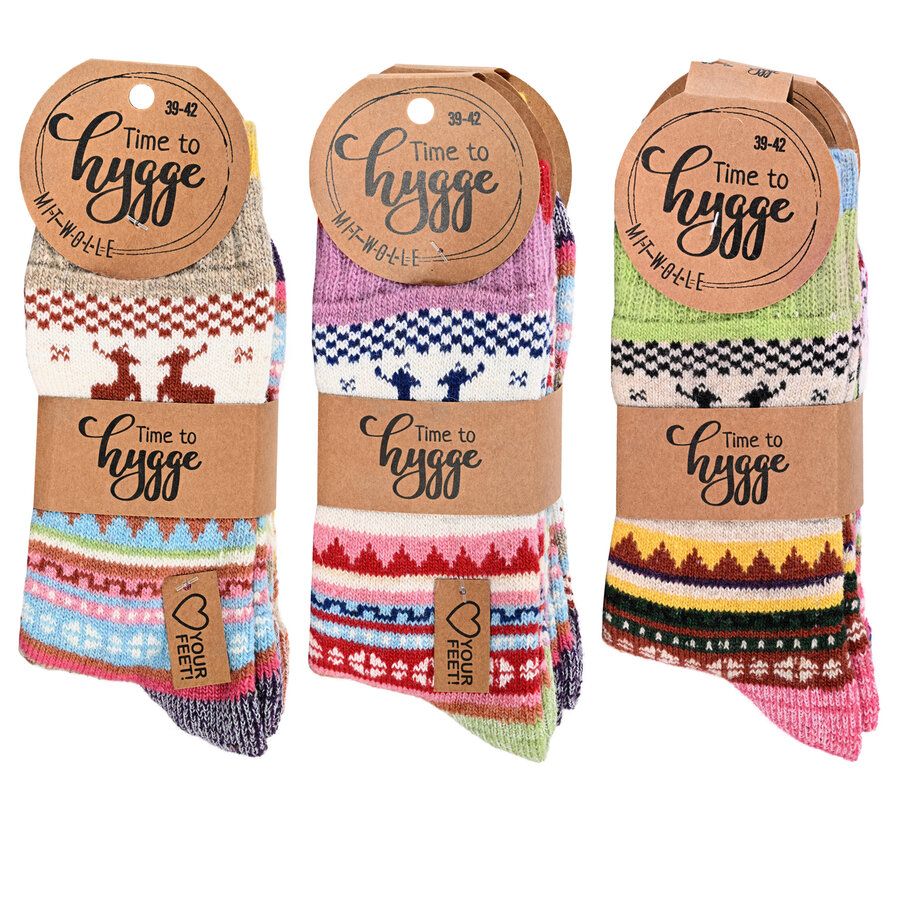 Lieblings-Socken mit Wolle kunterbuntes Scandinavian-Hygge-Design - 6