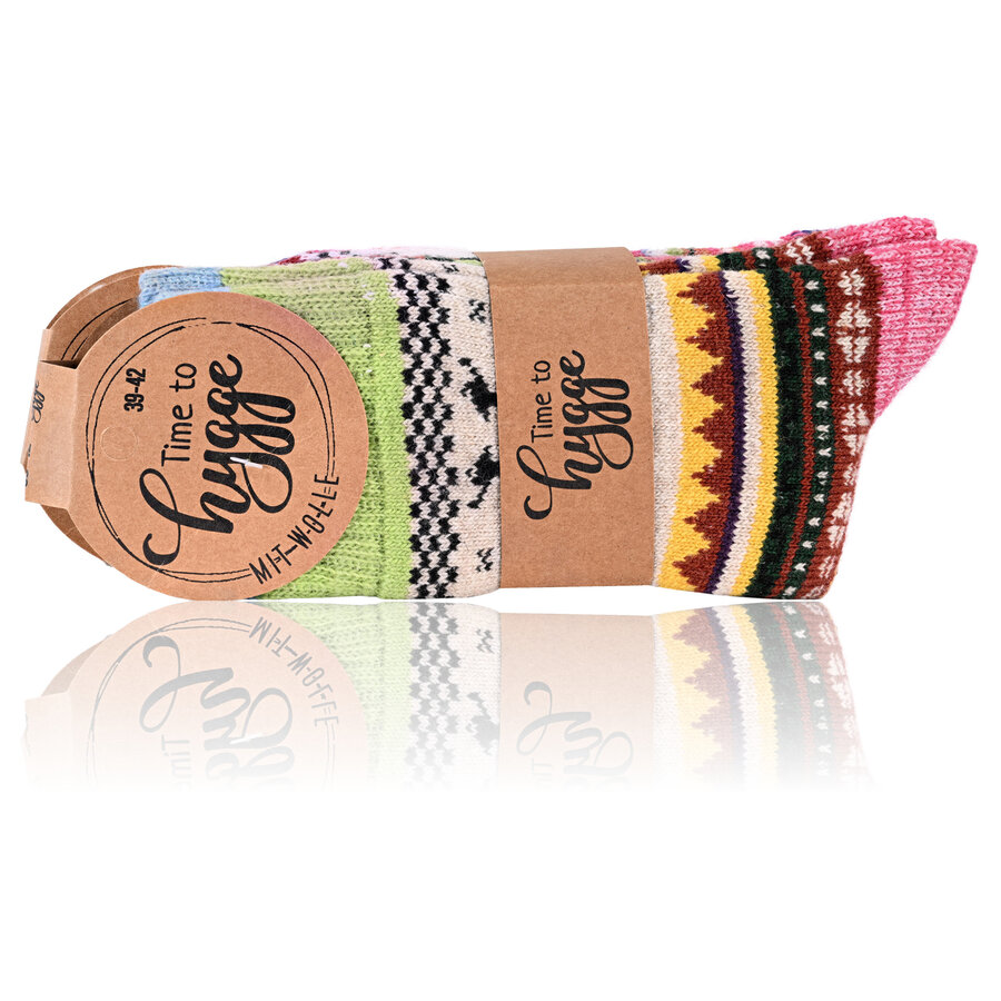 Lieblings-Socken mit Wolle kunterbuntes Scandinavian-Hygge-Design - 2