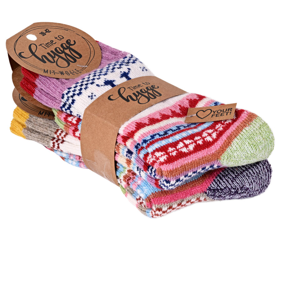 Lieblings-Socken mit Wolle kunterbuntes Scandinavian-Hygge-Design - 15