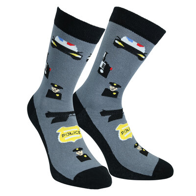 Polizei-Motiv-Socken bunt