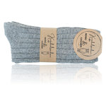 Merino-Kaschmir Wolle Socken grau-melange - 3