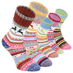Dicke Hygge Wollsocken Skandinavien-Style Elch-Motive - 1