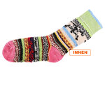 Dicke Hygge Wollsocken Skandinavien-Style Elch-Motive - 13