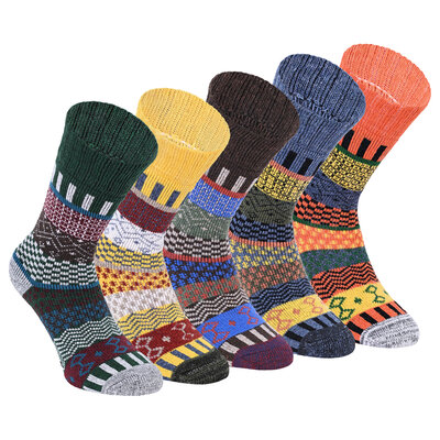 Dicke warme Hygge Wollsocken innen Vollfrottee im Skandinavien-Style